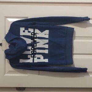 Victoria Secret Pink Blue Hoodie XS